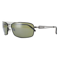Serengeti Sunglasses Dante 7115 Shiny Gunmetal Black Tannery Mineral Polarized 555nm Green