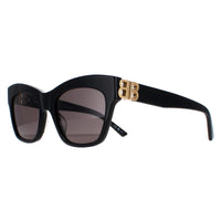 Balenciaga Sunglasses BB0132S 001 Black and Gold Grey