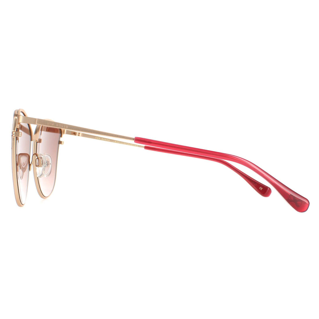 Ted Baker Sunglasses TB1526 Hope 205 Matte Gold Burgundy Red