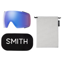 Smith Ski Goggles I/O Mag 0JZ 4Y Blackout ChromaPop Sun Black & CP Storm Blue Sensor Mirror