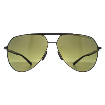 Porsche Design Sunglasses P8931 A Black Green Silver Mirror Polarized