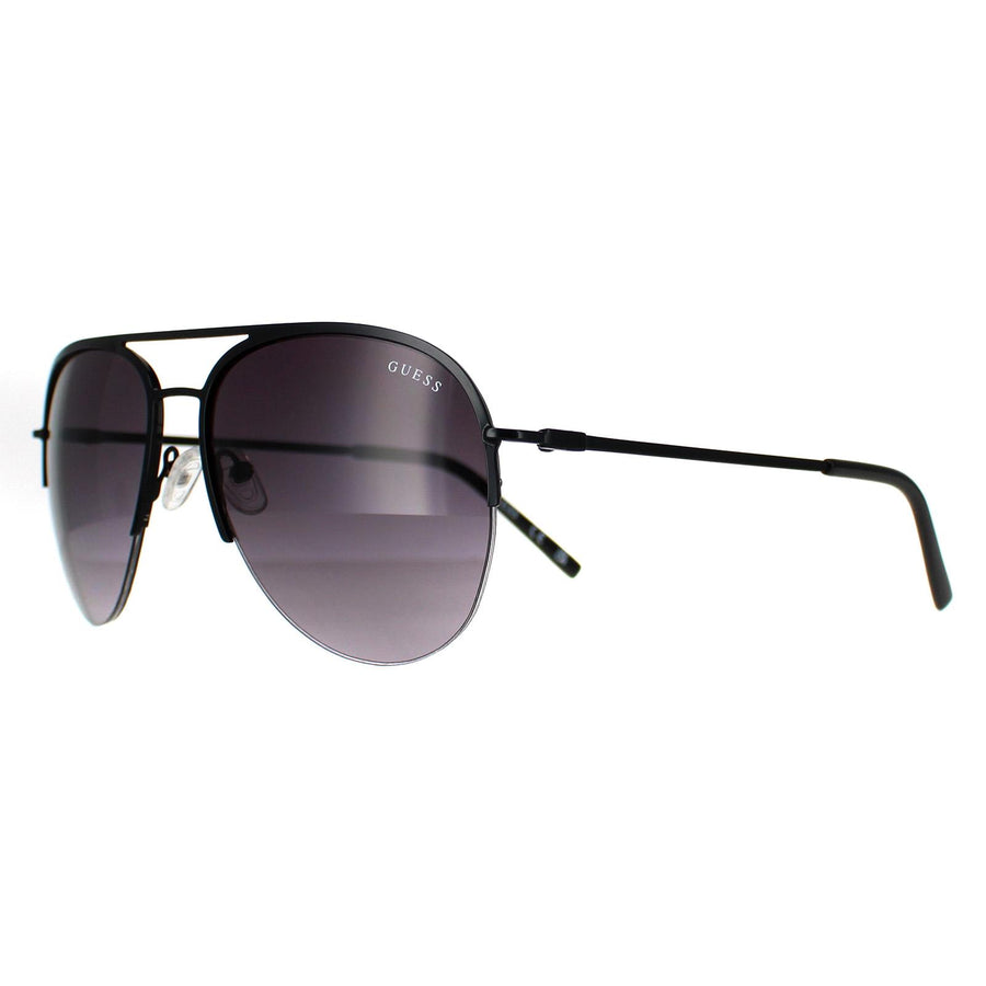 Guess Sunglasses GF0224 01B Shiny Black Smoke Gradient