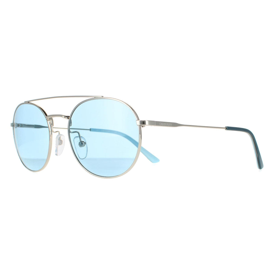 Calvin Klein Sunglasses CK18116S 046 Nickel Solid Light Blue