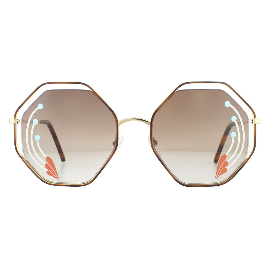 Chloe Poppy CE132SRI Sunglasses Havana Gold / Brown Gradient