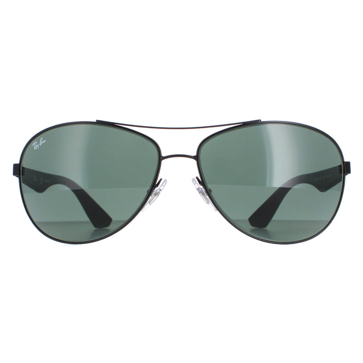 Ray-Ban RB3526 Sunglasses Matt Black Grey Green