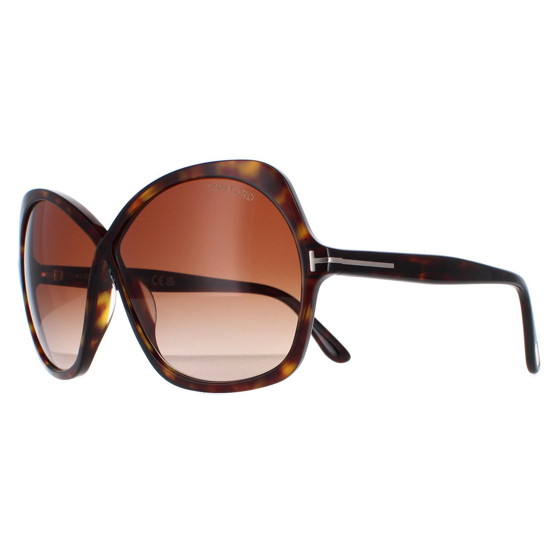 Tom Ford Sunglasses Rosemin FT1013 52F Dark Havana Brown Gradient