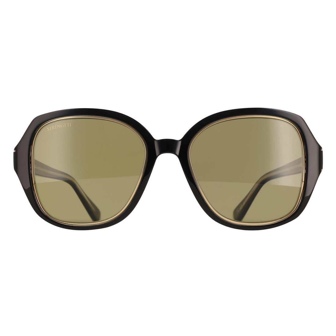 Serengeti Sunglasses Hayworth SS538001 Shiny Black Transparent Layer Mineral Polarized 555nm