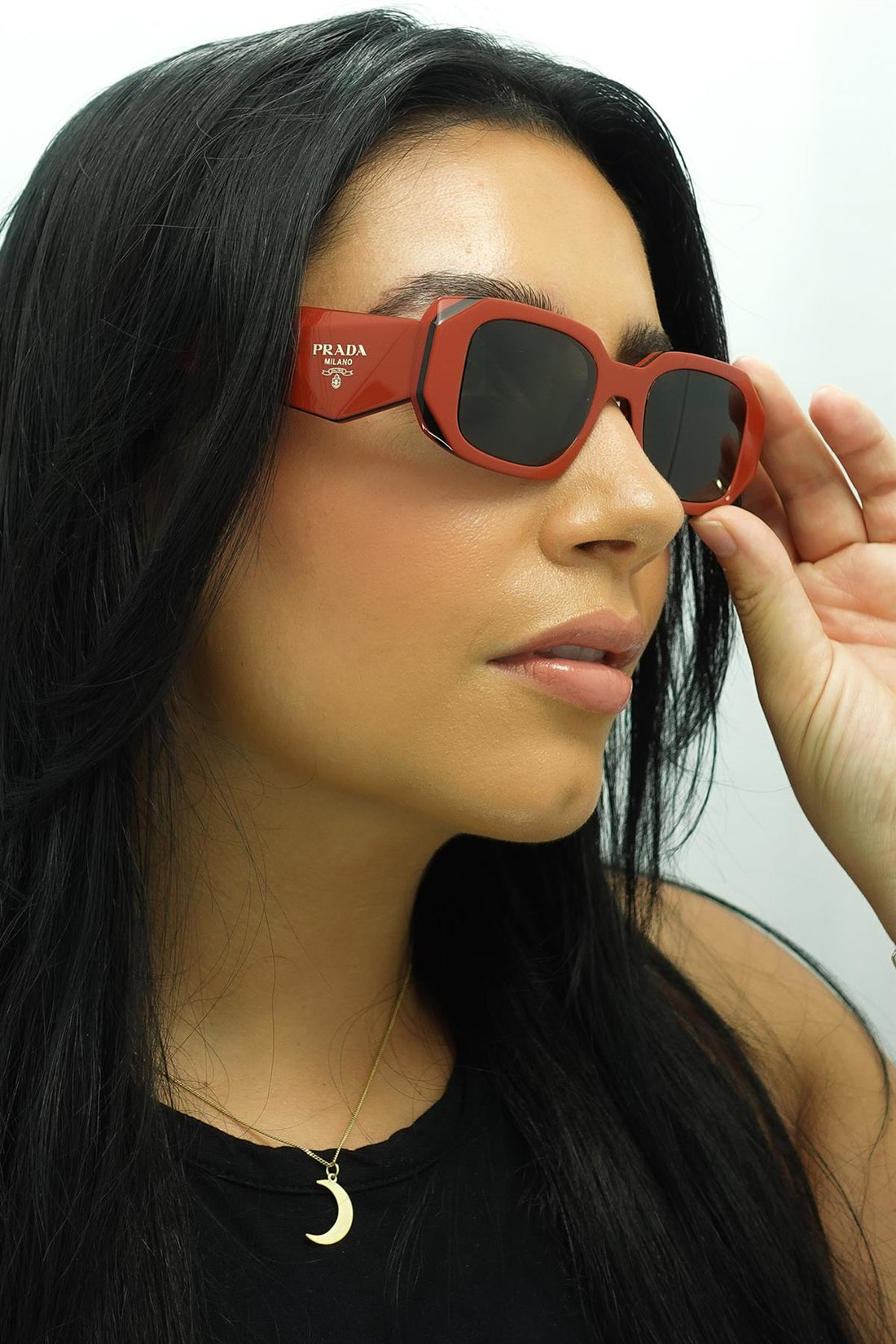 Prada Sunglasses PR17WS 12N5S0 Orange Black Dark Grey