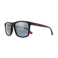 Emporio Armani Sunglasses 4129 50016G Matte Black Light Grey Mirror Black
