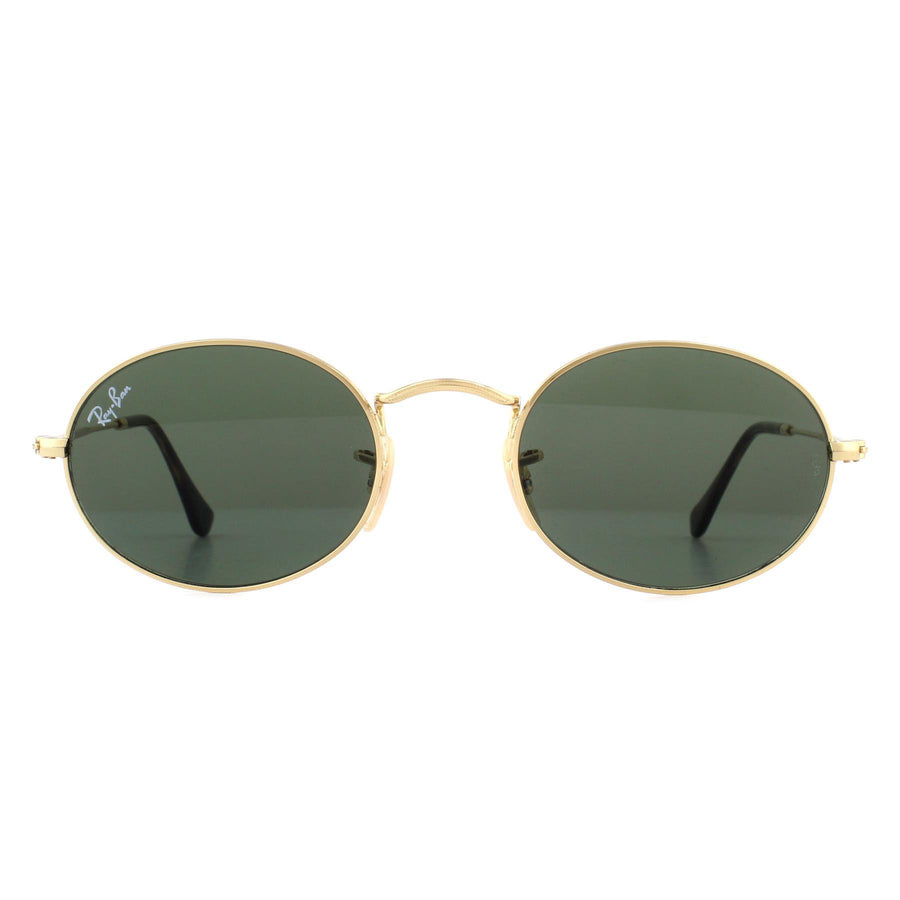 Ray-Ban Sunglasses Oval 3547N 001 Gold Green G-15