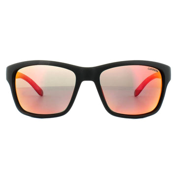 Carrera 8013/S Sunglasses Matt Black Red Mirror Polarized
