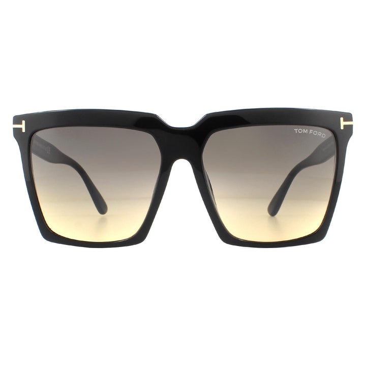 Tom Ford Sunglasses Sabrina 02 FT0764 01B Shiny Black Grey Smoke Gradient