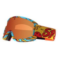 Spy Ski Goggles Crusher Elite Jr 3100000000187 Pizza vs French Fries Low Light Persimmon