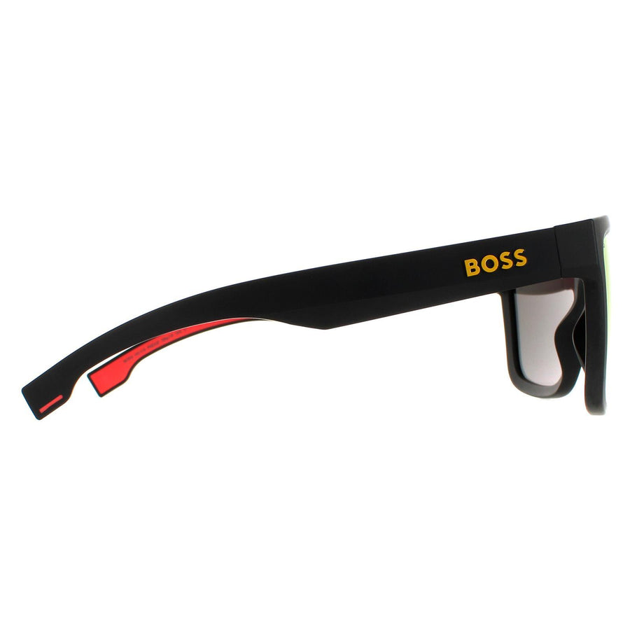 Hugo Boss Sunglasses BOSS 1451/S PGC UZ Matte Black Yellow Red Mirror