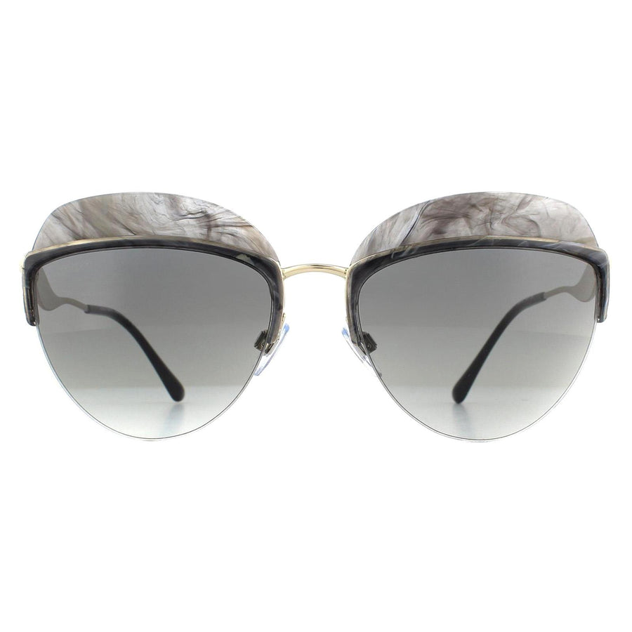 Giorgio Armani AR6061 Sunglasses Striped Grey / Grey Gradient