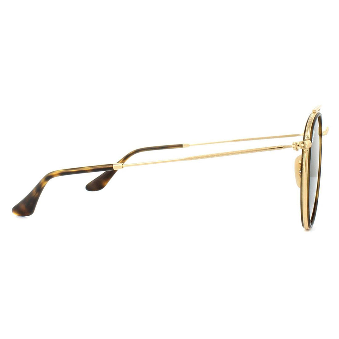 Ray-Ban Sunglasses Round Double Bridge 3647N 001 Gold Green