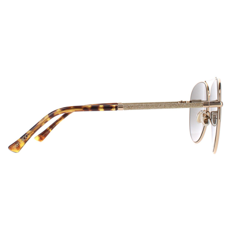 Jimmy Choo Sunglasses DEVAN/S 06J HA Gold Havana Brown Gradient