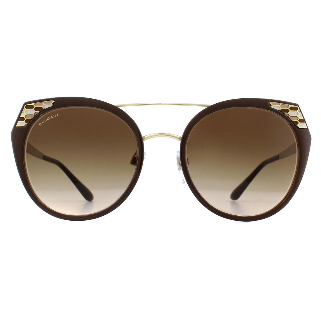 Bvlgari Sunglasses BV6095 203013 Brown Pale Gold Brown Gradient