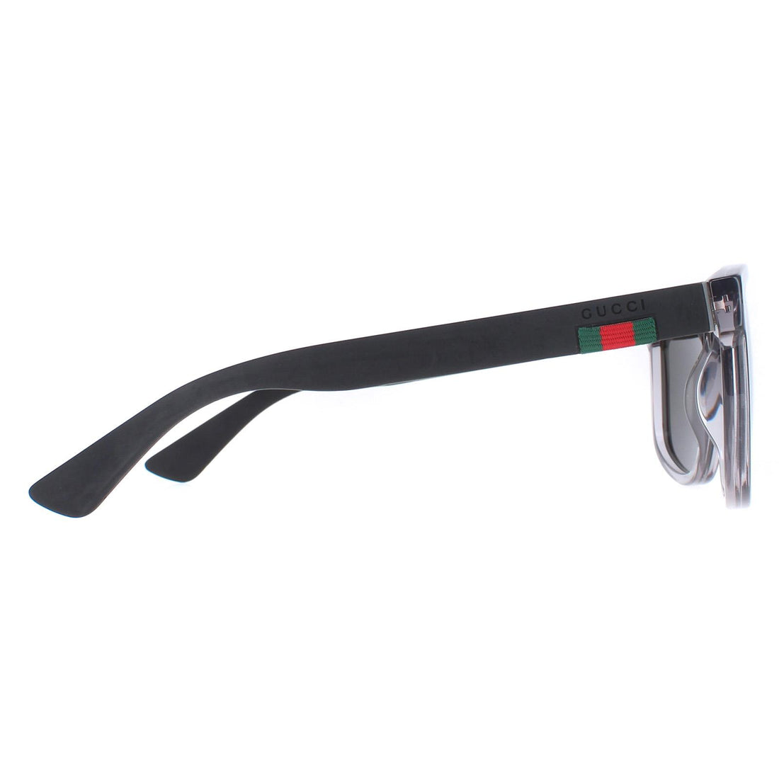 Gucci Sunglasses GG0010S 004 Transparent Grey and Black Grey Polarized