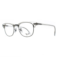 Ray-Ban Glasses Frames RX5154 Clubmaster 2001 White Transparent Men Women