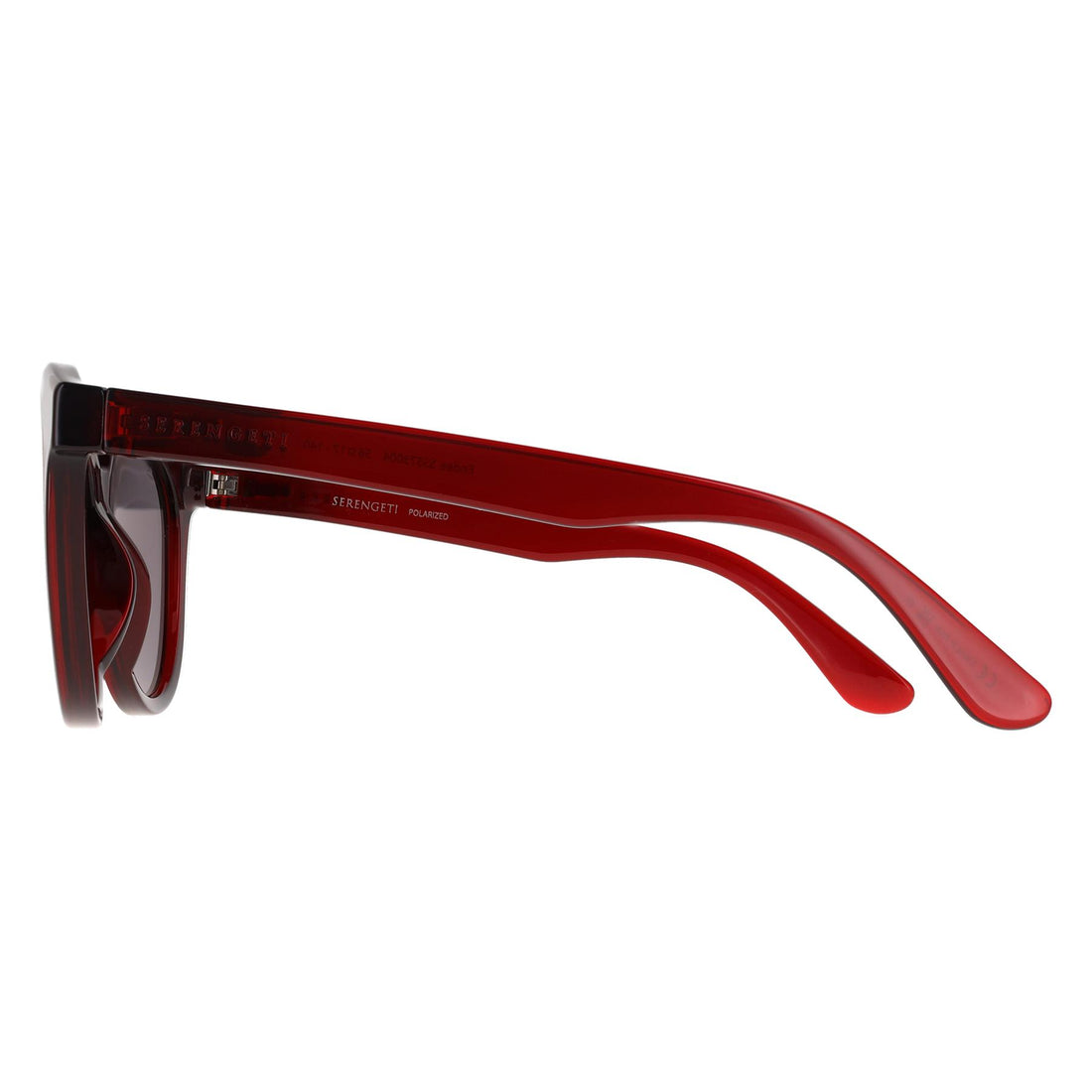 Serengeti Sunglasses Endee SS573004 Shiny Milky Red Saturn Polarized Smoke