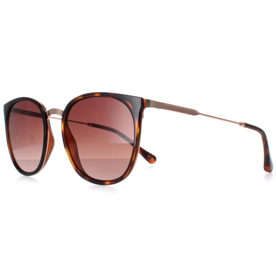 Ted Baker Sunglasses TB1584 Mina 122 Tortoise Rose Gold Brown Gradient