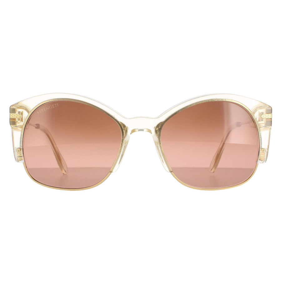 Serengeti Sunglasses Vinita SS529003 Gold Champagne Polarized Drivers Gradient