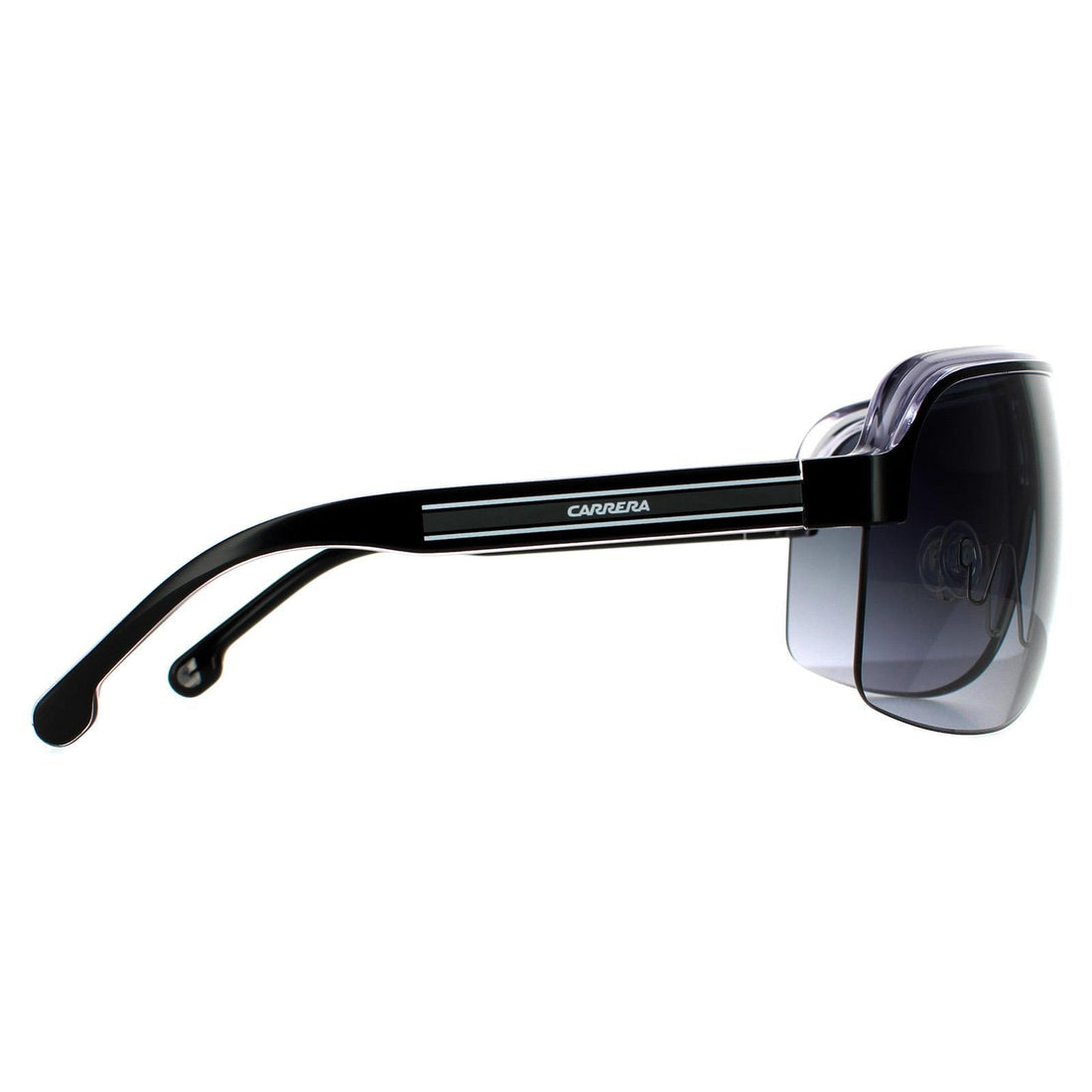 Carrera Sunglasses Topcar 1/N 80S 9O Black White Dark Grey Gradient