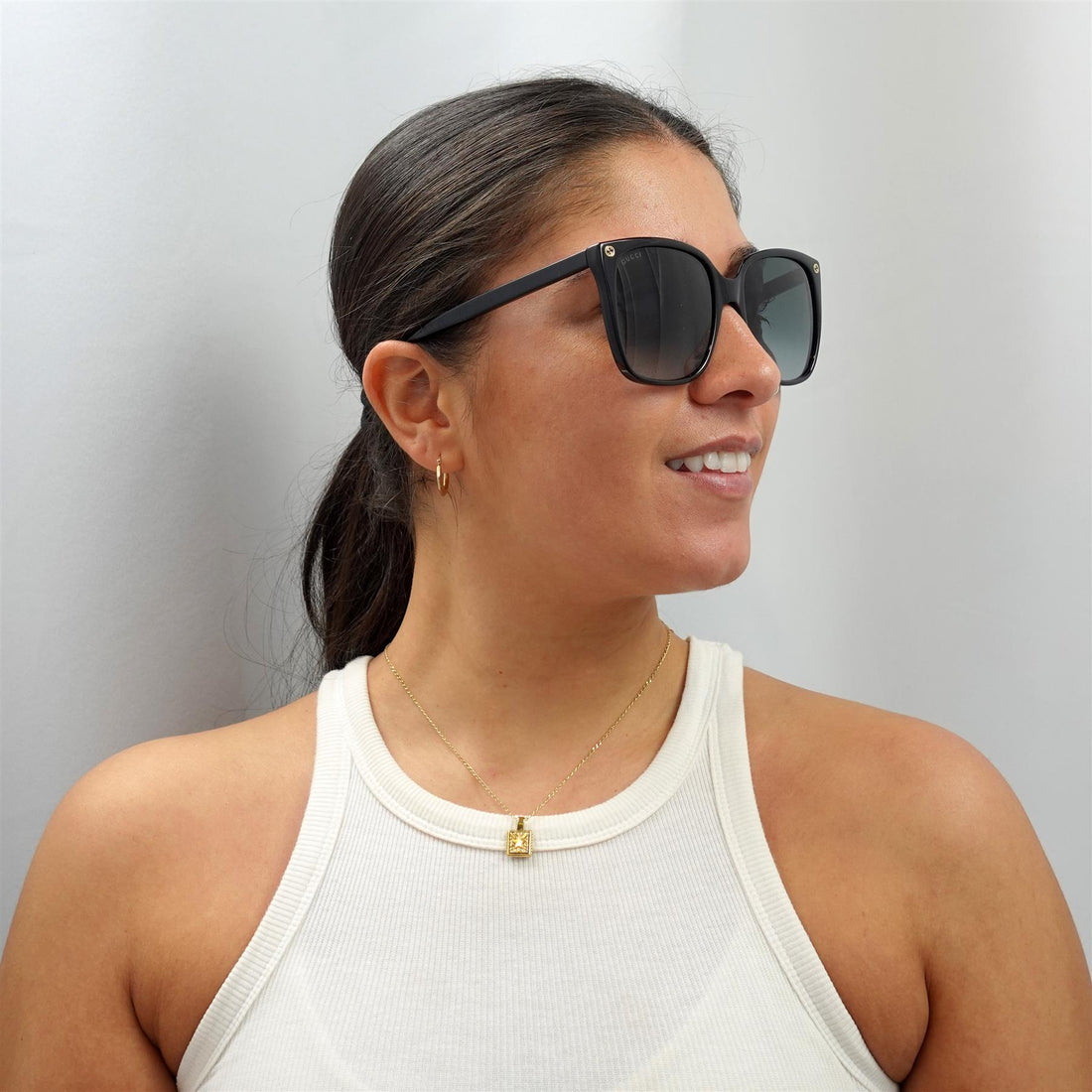 Gucci Sunglasses GG0022S 001 Black Grey Gradient