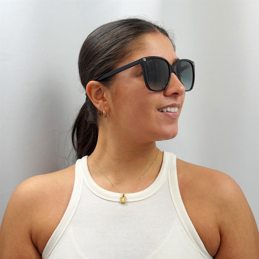 Gucci Sunglasses GG0022S 001 Black Grey Gradient