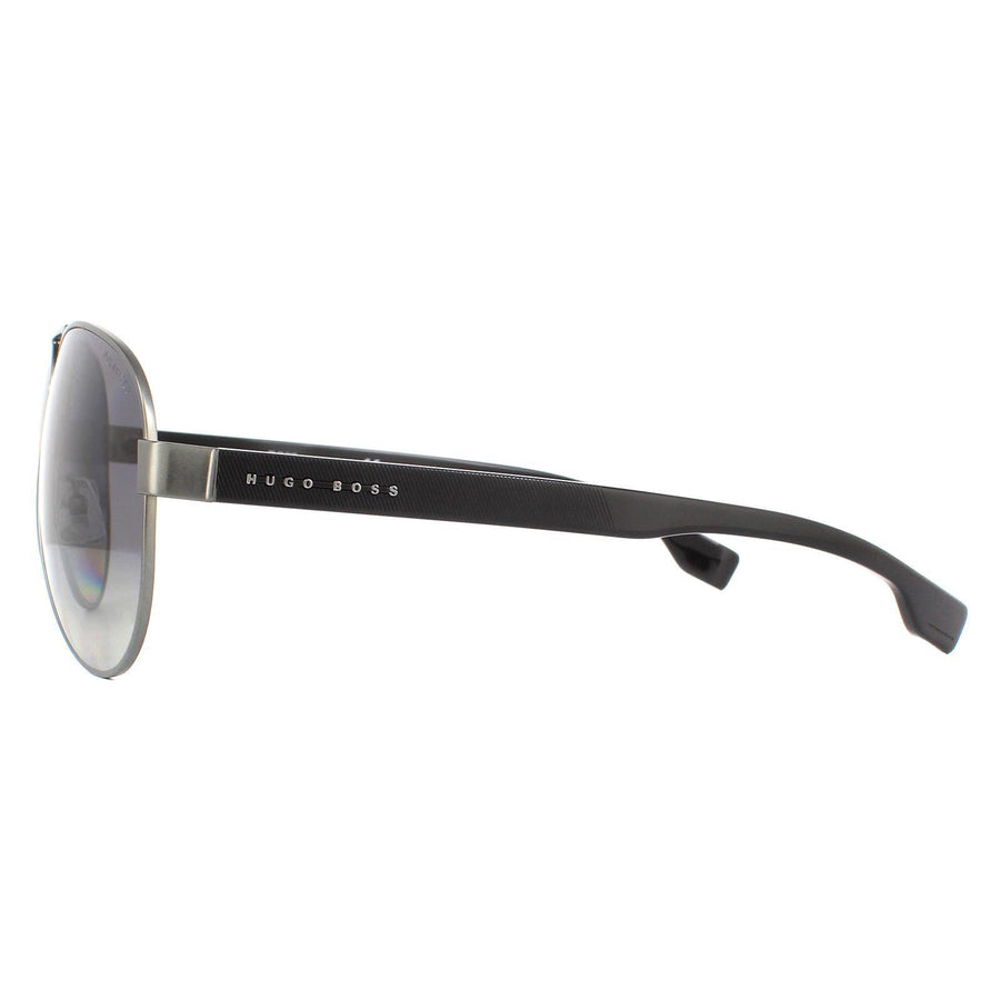 Hugo Boss Sunglasses BOSS 1241/S R80 WJ Matte Dark Ruthenium Grey Gradient Polarized