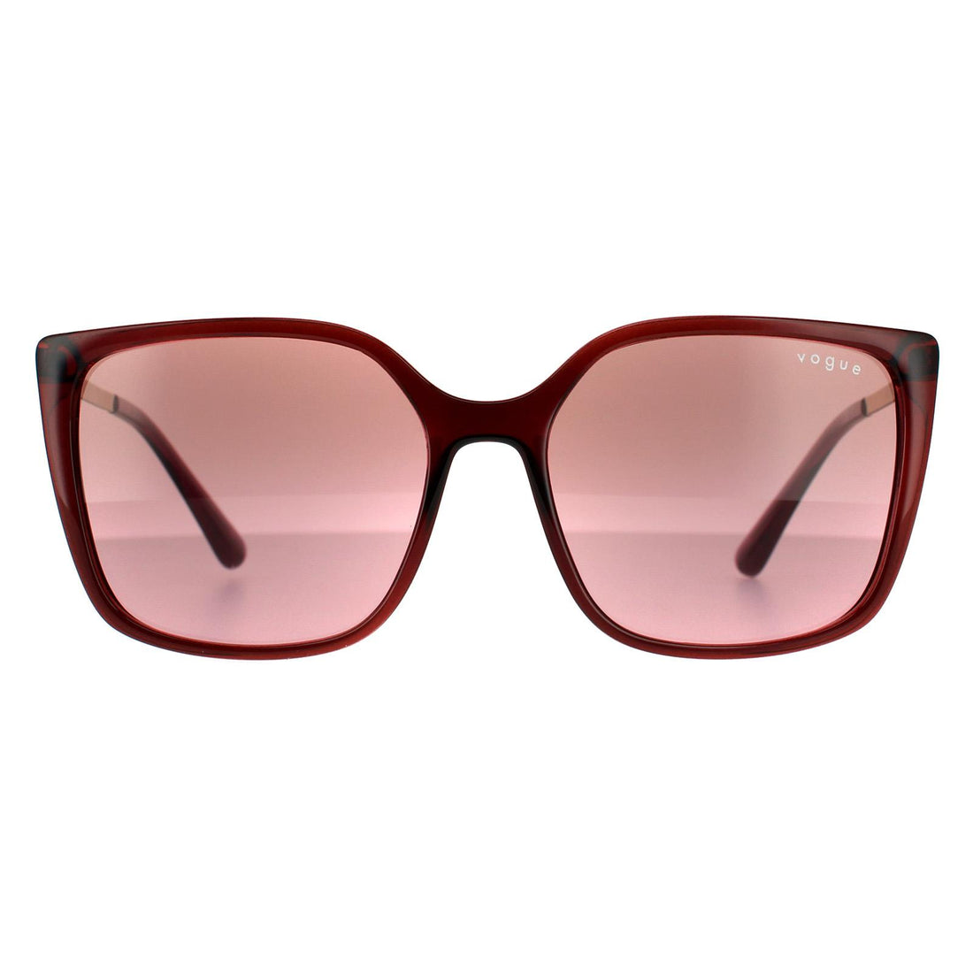 Vogue VO5353S Sunglasses Top Red Transparent Pink / Pink Brown Gradient
