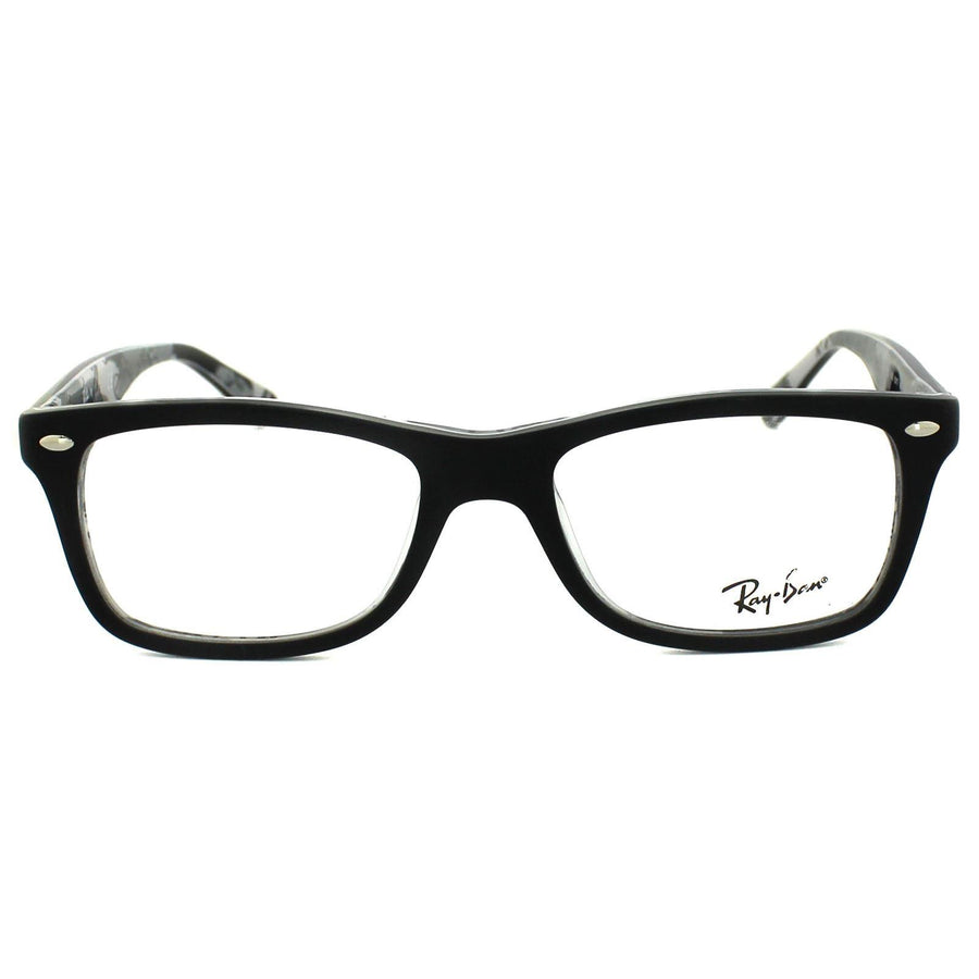 Ray-Ban 5228 Glasses Top Black on Texture Camouflage / Clear 50