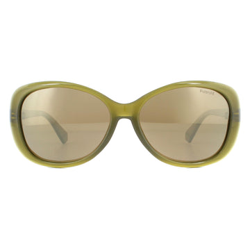 Polaroid Sunglasses PLD 4097/S 4C3 LM Olive Grey Gold Mirror Polarized