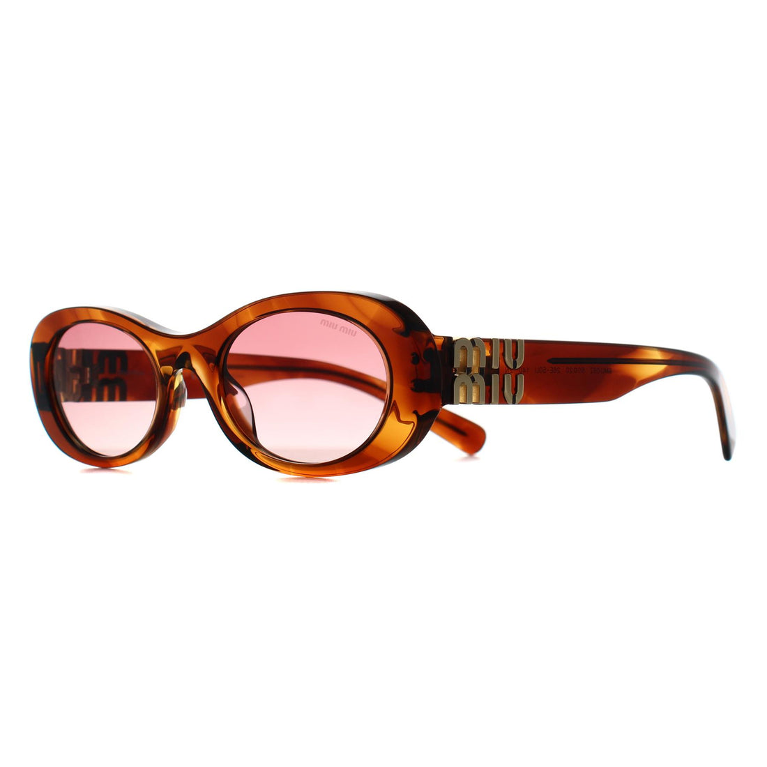 Miu Miu Sunglasses MU06ZS 26E50U Striped Tobacco Etruscan Pink Gradient