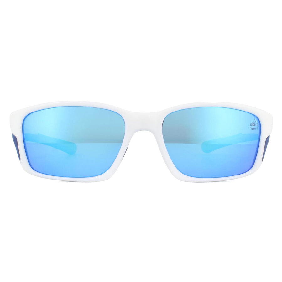 Timberland Sunglasses TB9172 21D White Blue Mirror Polarized
