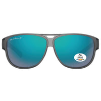 Montana Fit Over Glasses Sunglasses FO6 B Matte Grey Green Revo Mirror Polarized
