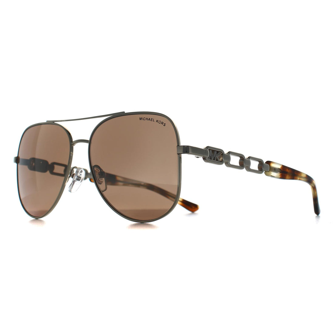 Michael Kors Sunglasses MK1121 Chianti 10147P Light Gold Brown Gold Mirror