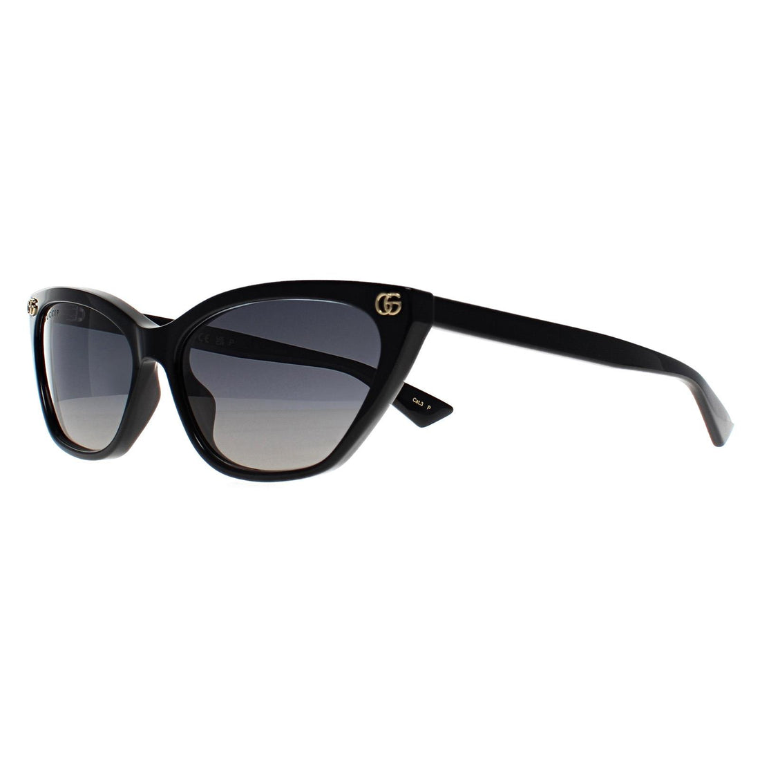 Gucci Sunglasses GG1815S 005 Shiny Black Grey Gradient Polarized