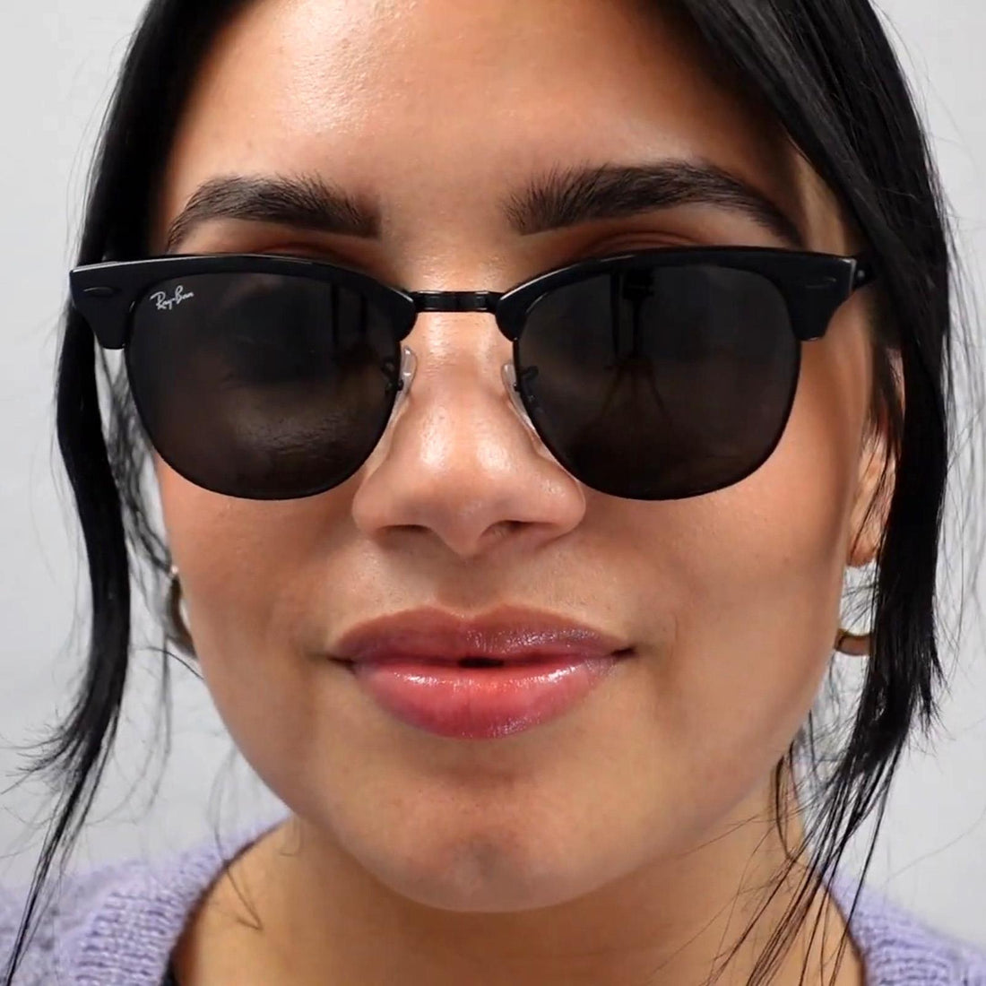 Ray-Ban Sunglasses Clubmaster RB3016 12773K Grey on Havana Brown Grey Gradient Mirror