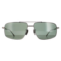 Chopard SCHF21M Sunglasses Total Shiny Gunmetal / Grey Green Polarised