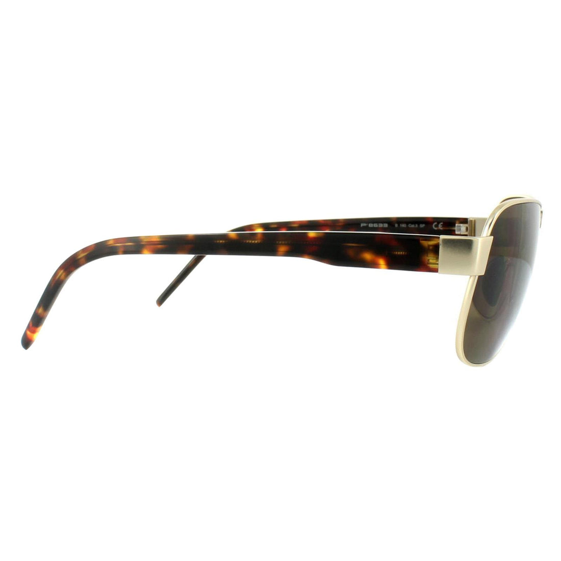 Porsche Design Sunglasses P8633 B Light Gold Havana Brown
