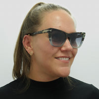 Tom Ford Sunglasses Poppy FT0846 55B Coloured Havana Grey Gradient