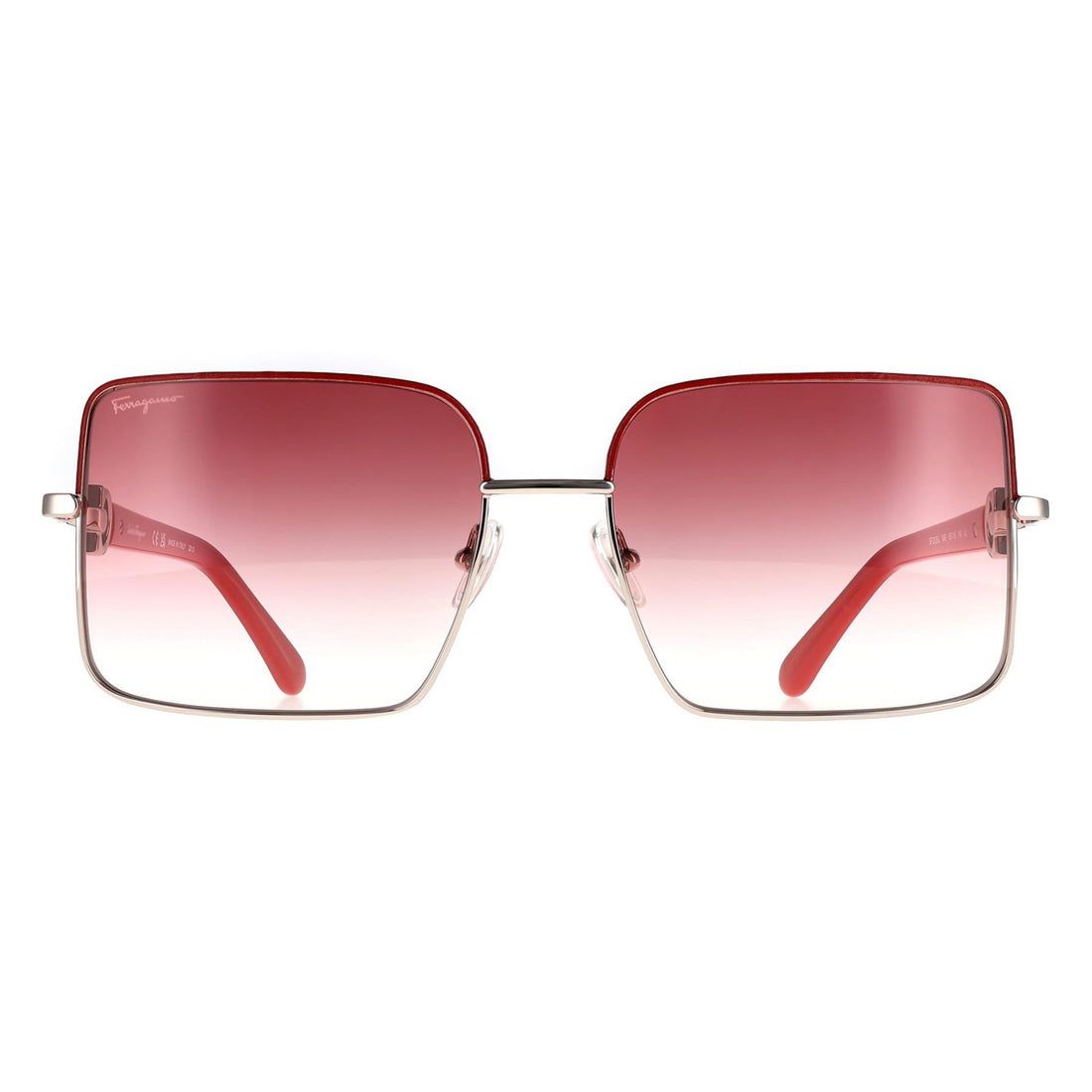 Salvatore Ferragamo Sunglasses SF302SL 049 Silver Red Red Gradient