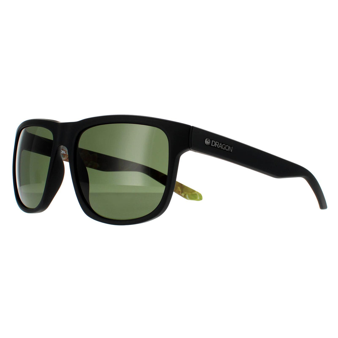 Dragon Sunglasses Sesh 41056-038 Matte Black Lumalens Dark Green