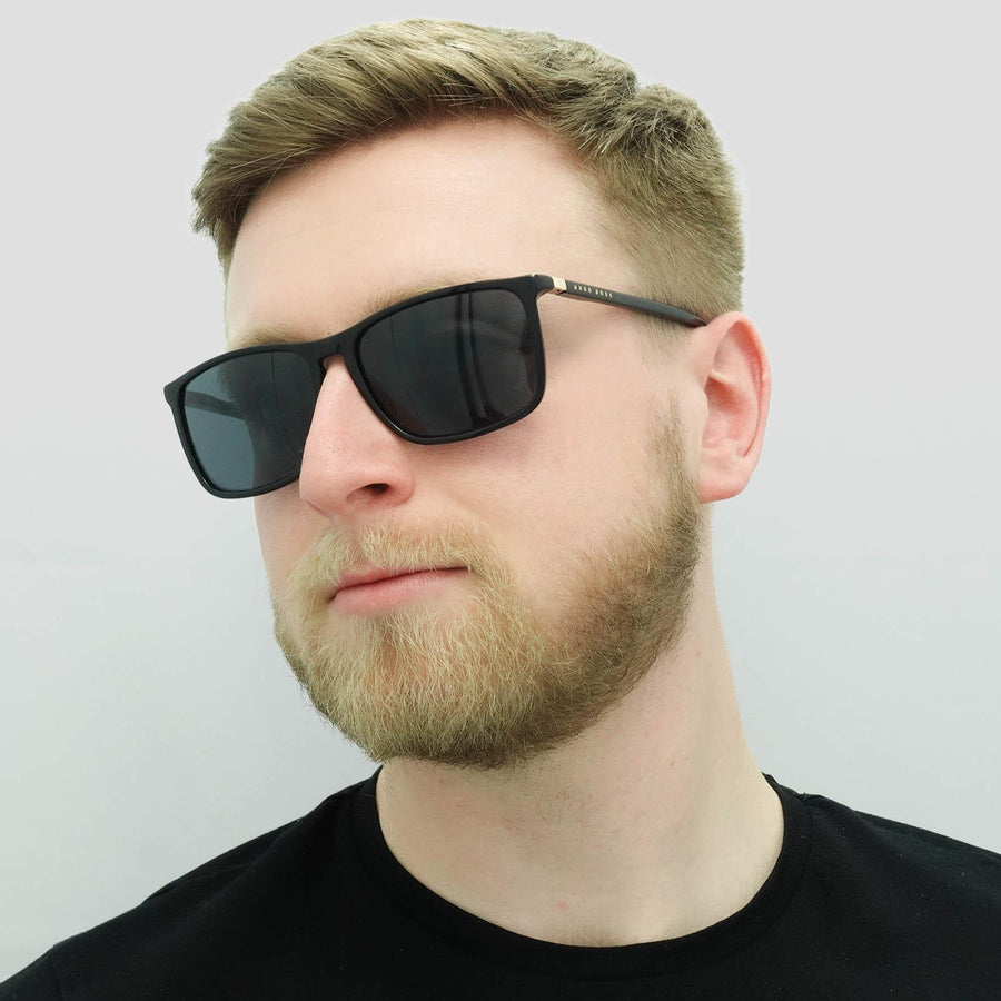 Hugo Boss Sunglasses BOSS 0665/S/IT 2M2 IR Black Gold Grey