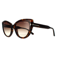 Tom Ford Sunglasses Anya FT0762 52K Dark Havana Brown Gradient