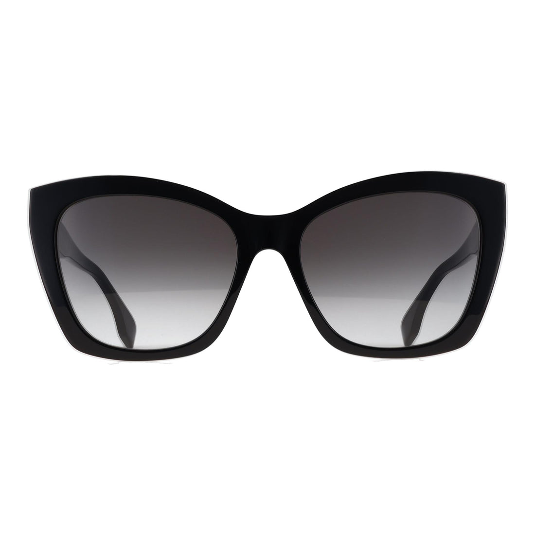 Fendi Sunglasses FE40151I Lettering 01B Shiny Black Smoke Grey Gradient