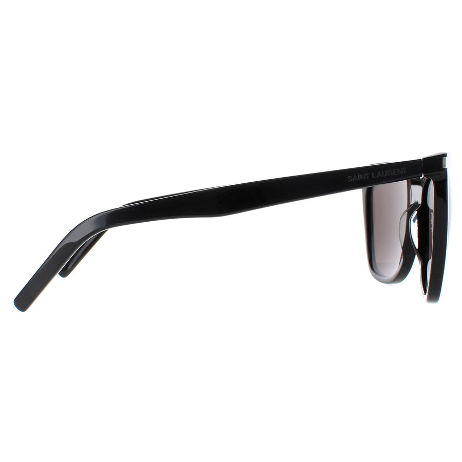 Saint Laurent Sunglasses SL 526 001 Shiny Black Solid Grey
