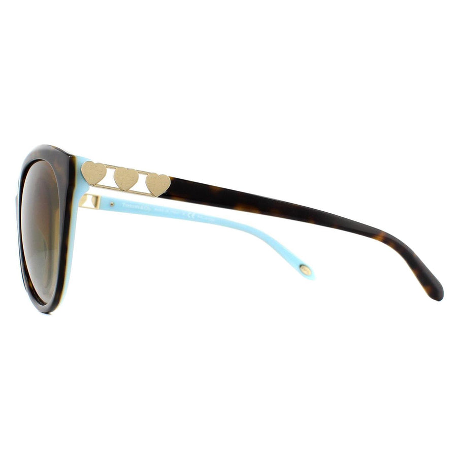 Tiffany Sunglasses TF4133 8134T3 Havana Blue Brown Gradient Polarized